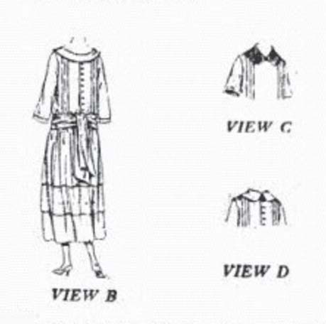 1920s Style Drop Waist Summer Dress with Tucks Custom Made in Your Size From a Vintage Pattern 1921