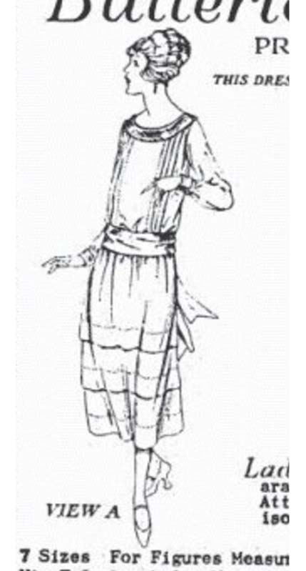 1920s Style Drop Waist Summer Dress with Tucks Custom Made in Your Size From a Vintage Pattern 1921