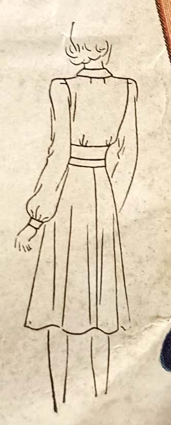 1940s Style Button Up Dress with Peter Pan Collar Custom Made in Your Size From a Vintage Pattern 1940