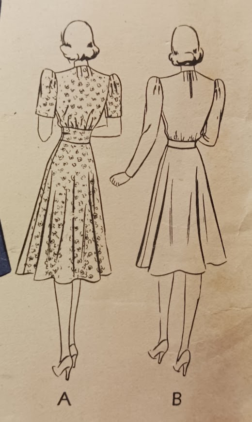 1930s Style Sweetheart Neckline Dress with Mock Corset Midriff Custom Made in Your Size From a Vintage Pattern 1939