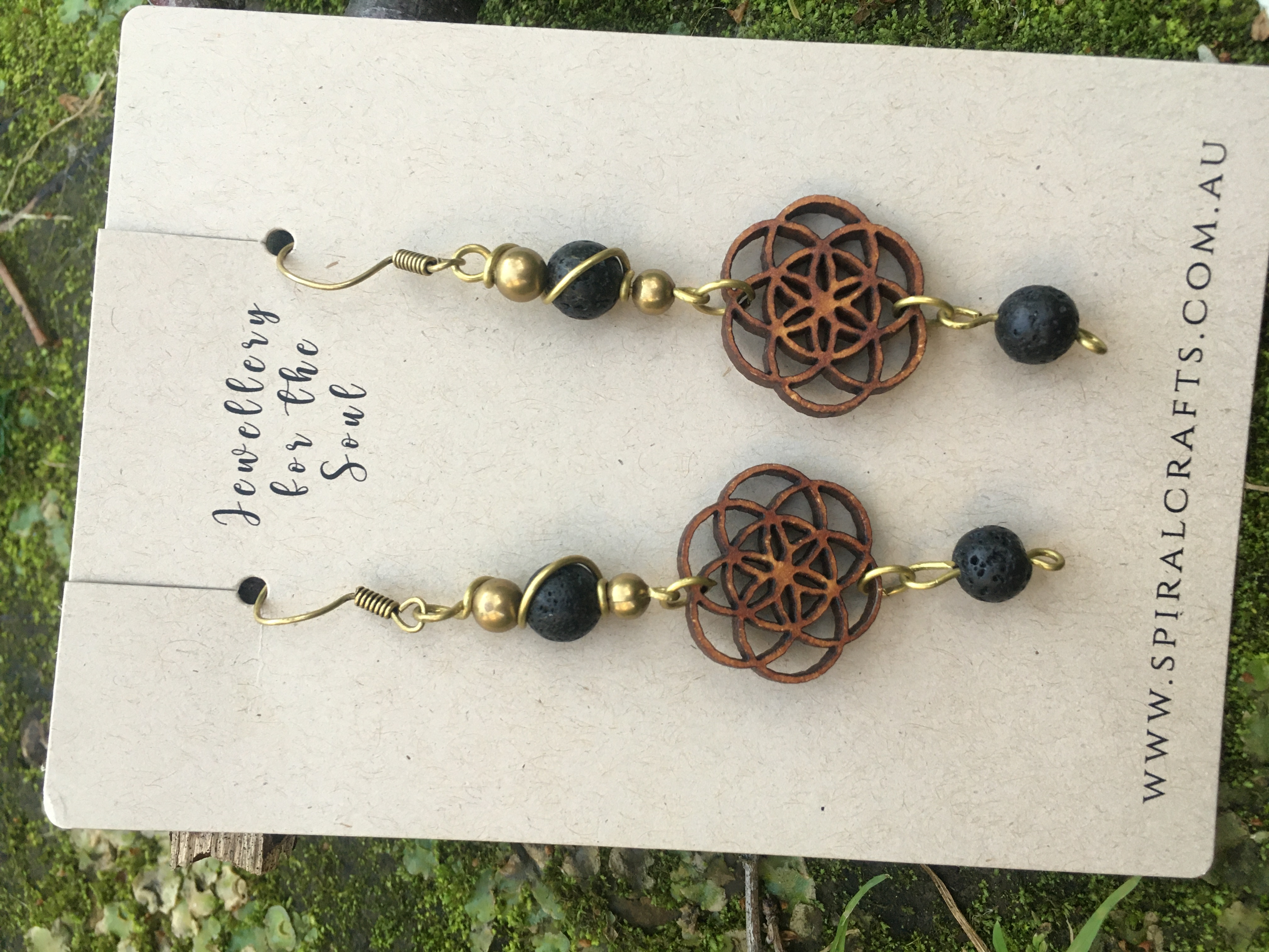Seed of Life with Lava beads