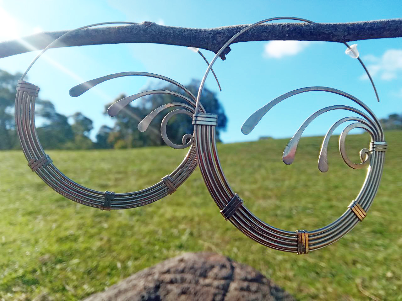 Spiral Big Hoops