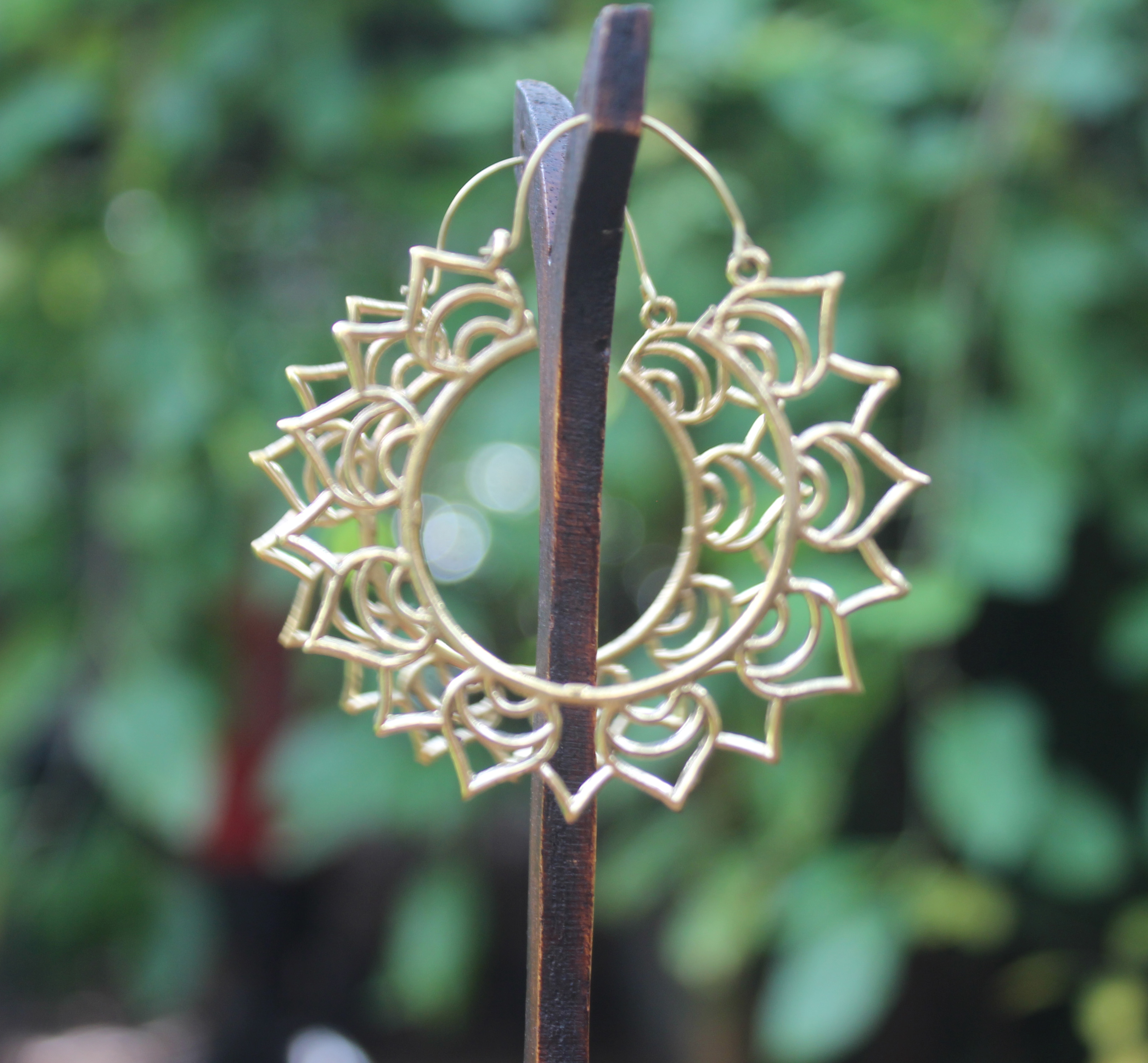 Lotus Flower hoops