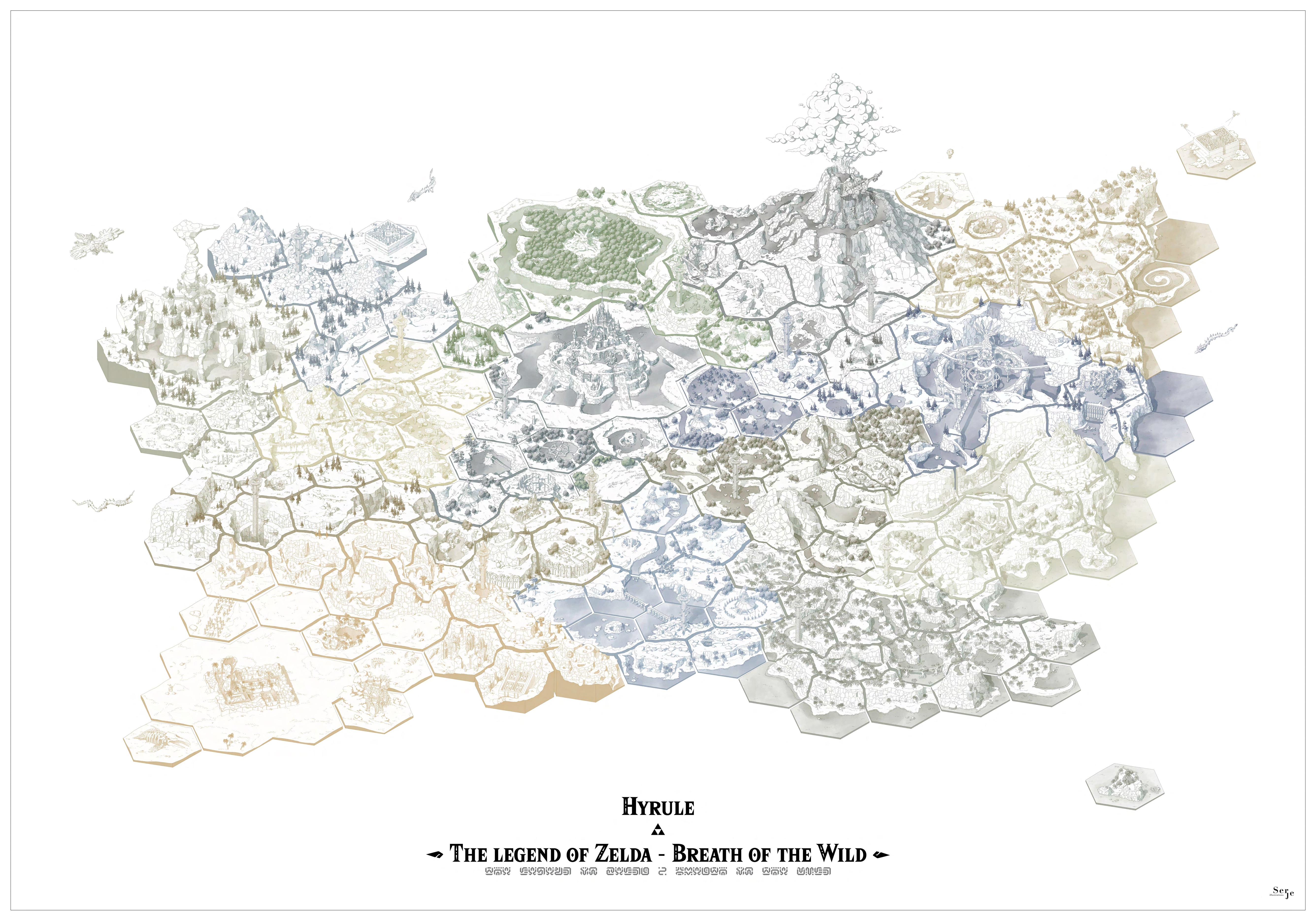 Carte Hyrule - Zelda Breath of the Wild