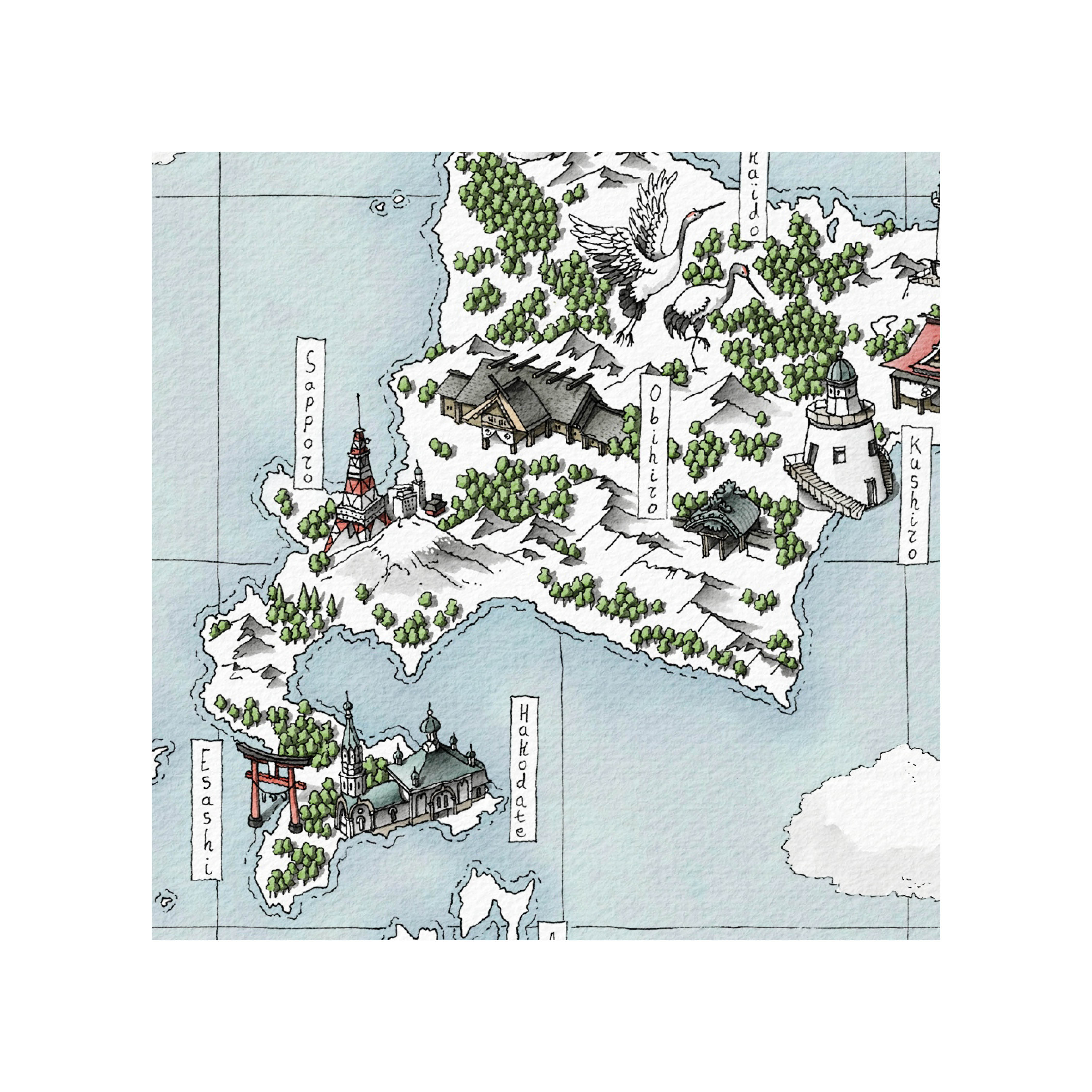 Carte « Japon illustré »