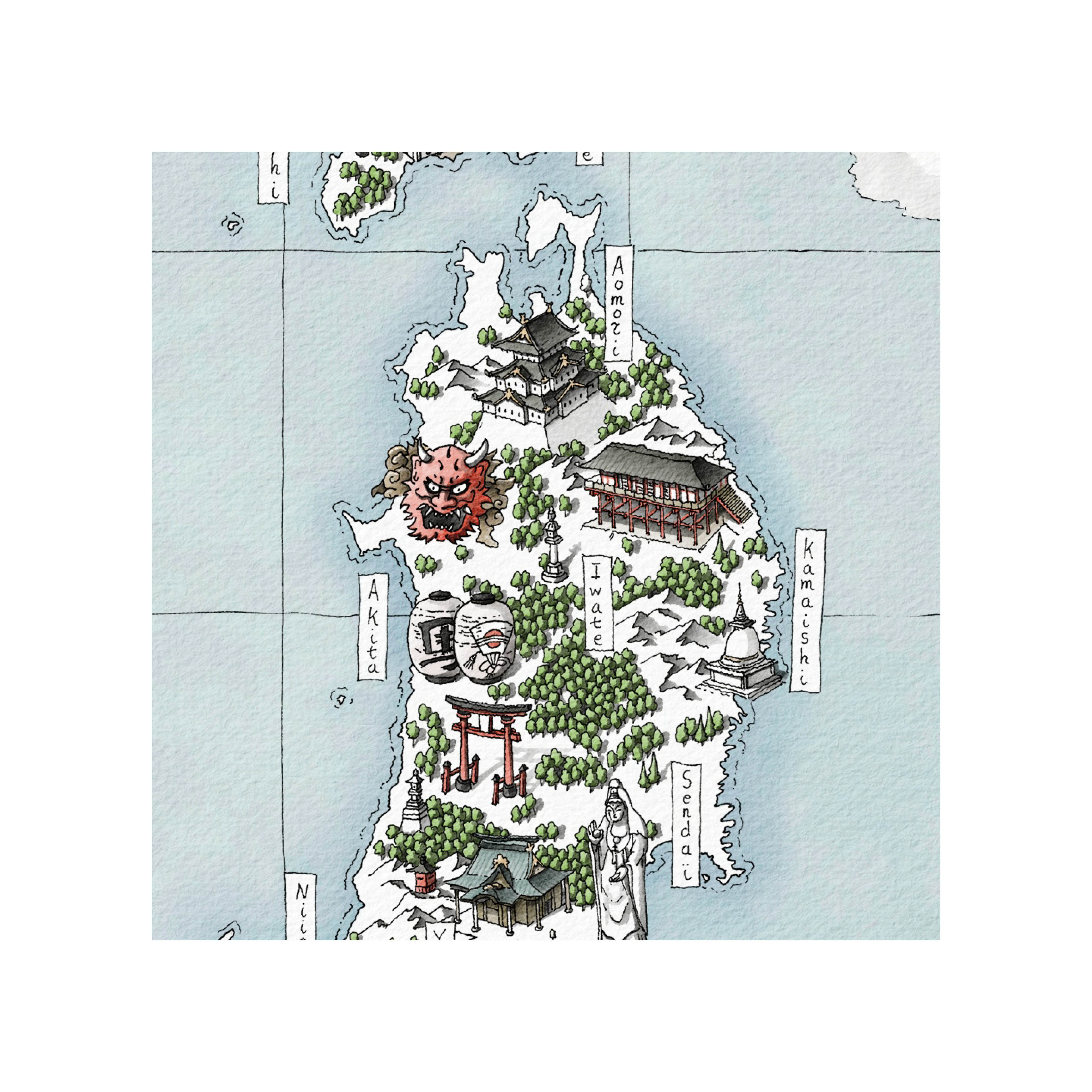 Carte « Japon illustré »