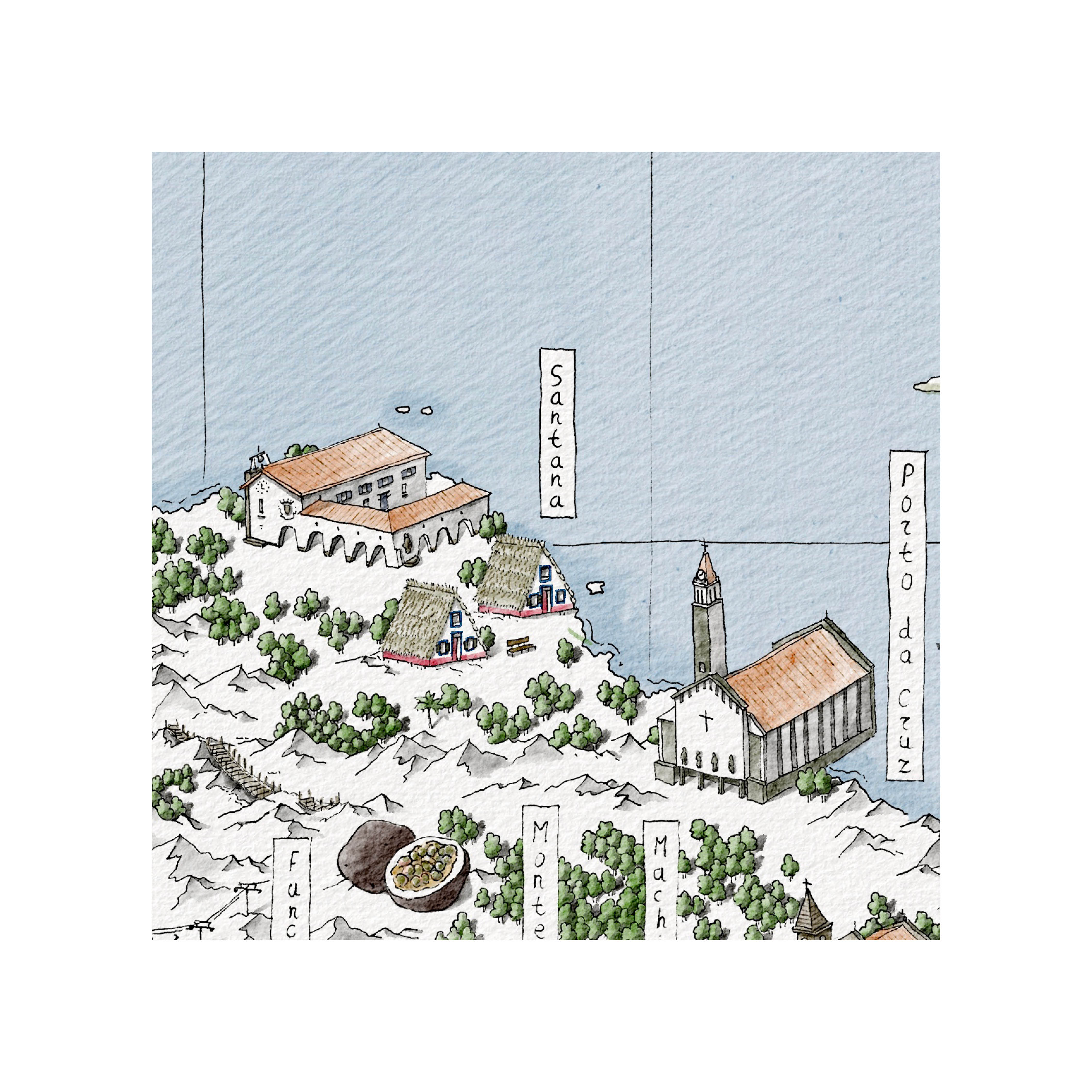 Carte « Madère illustrée »