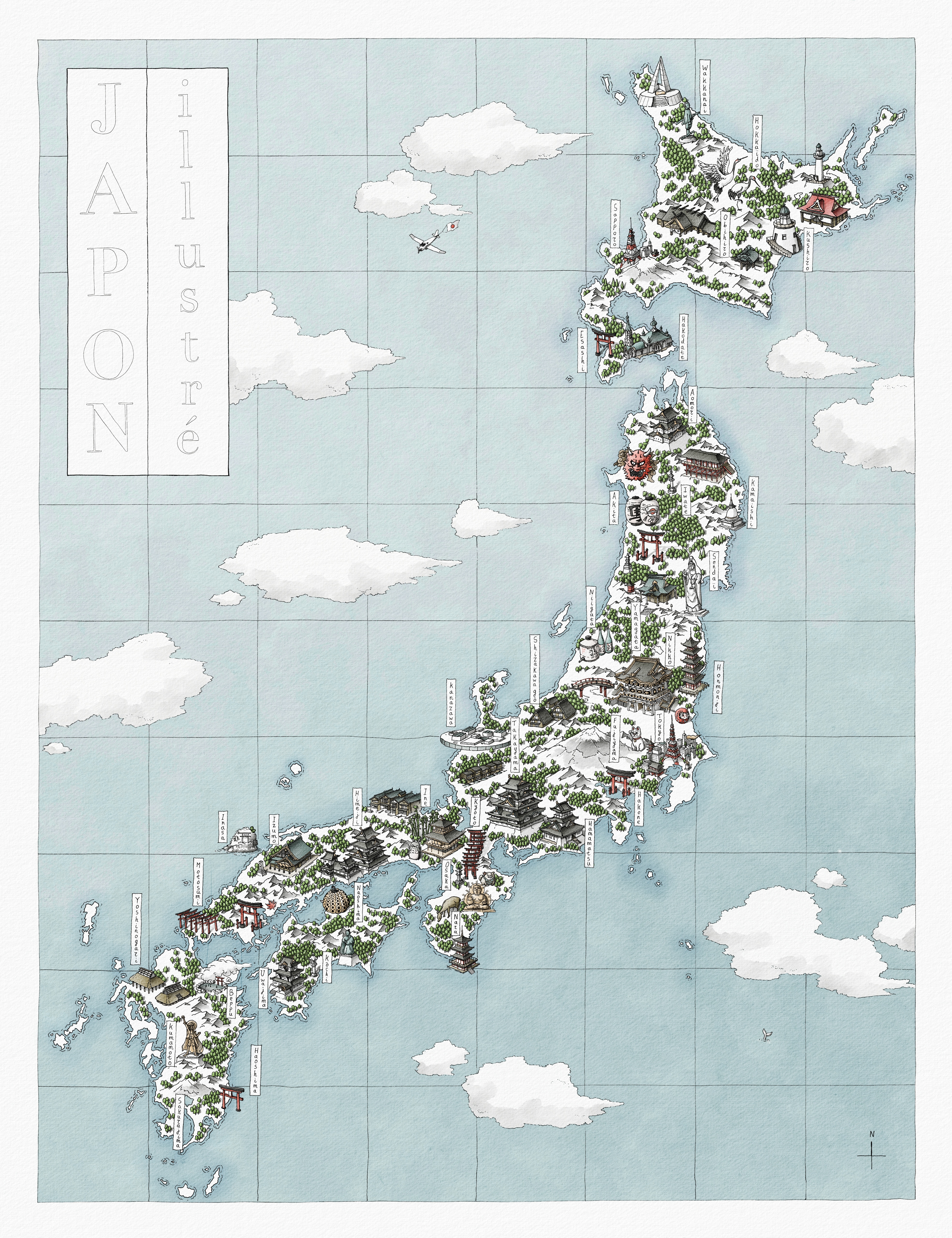 Carte « Japon illustré »