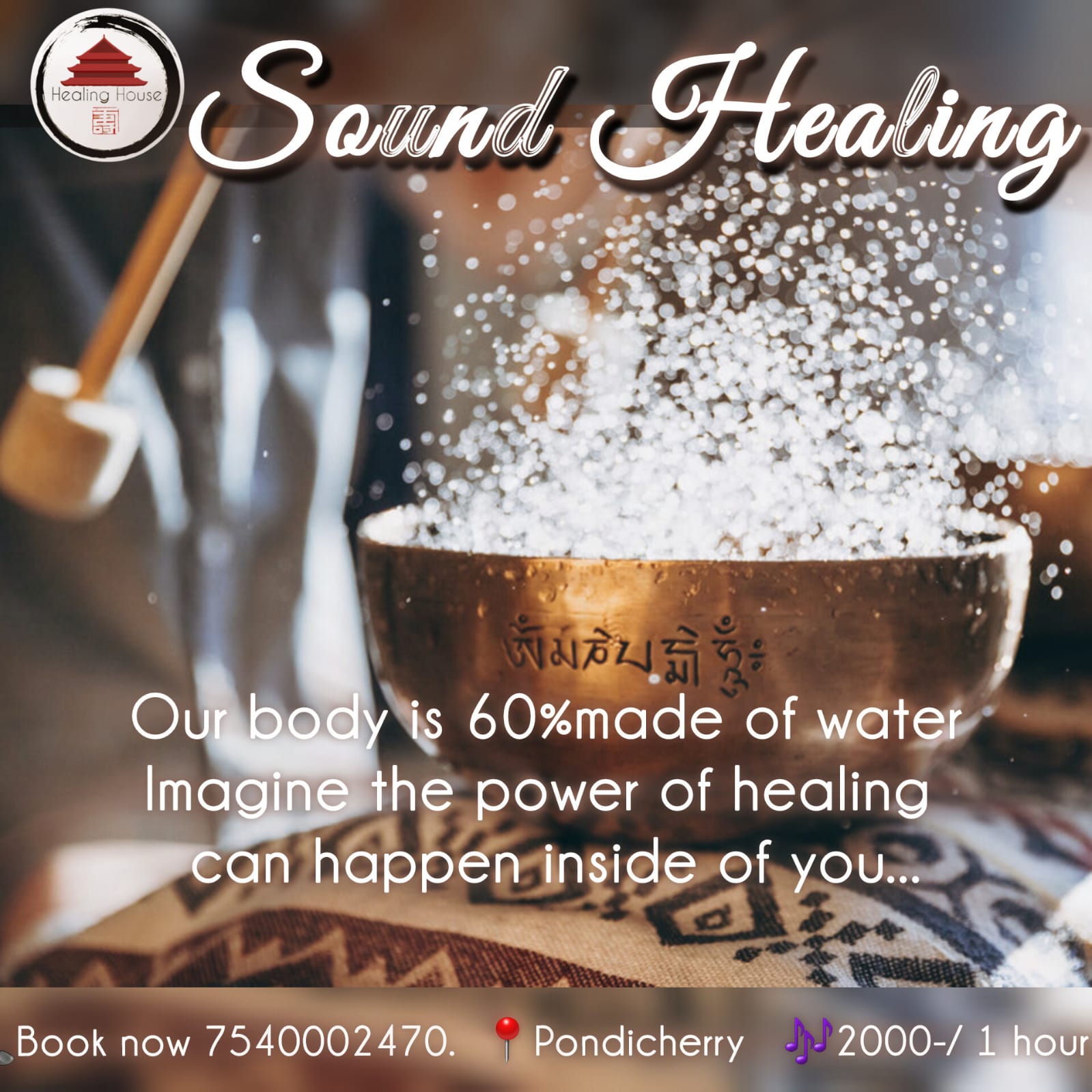 Sound Healing: Secure An Appointment by paying booking fee