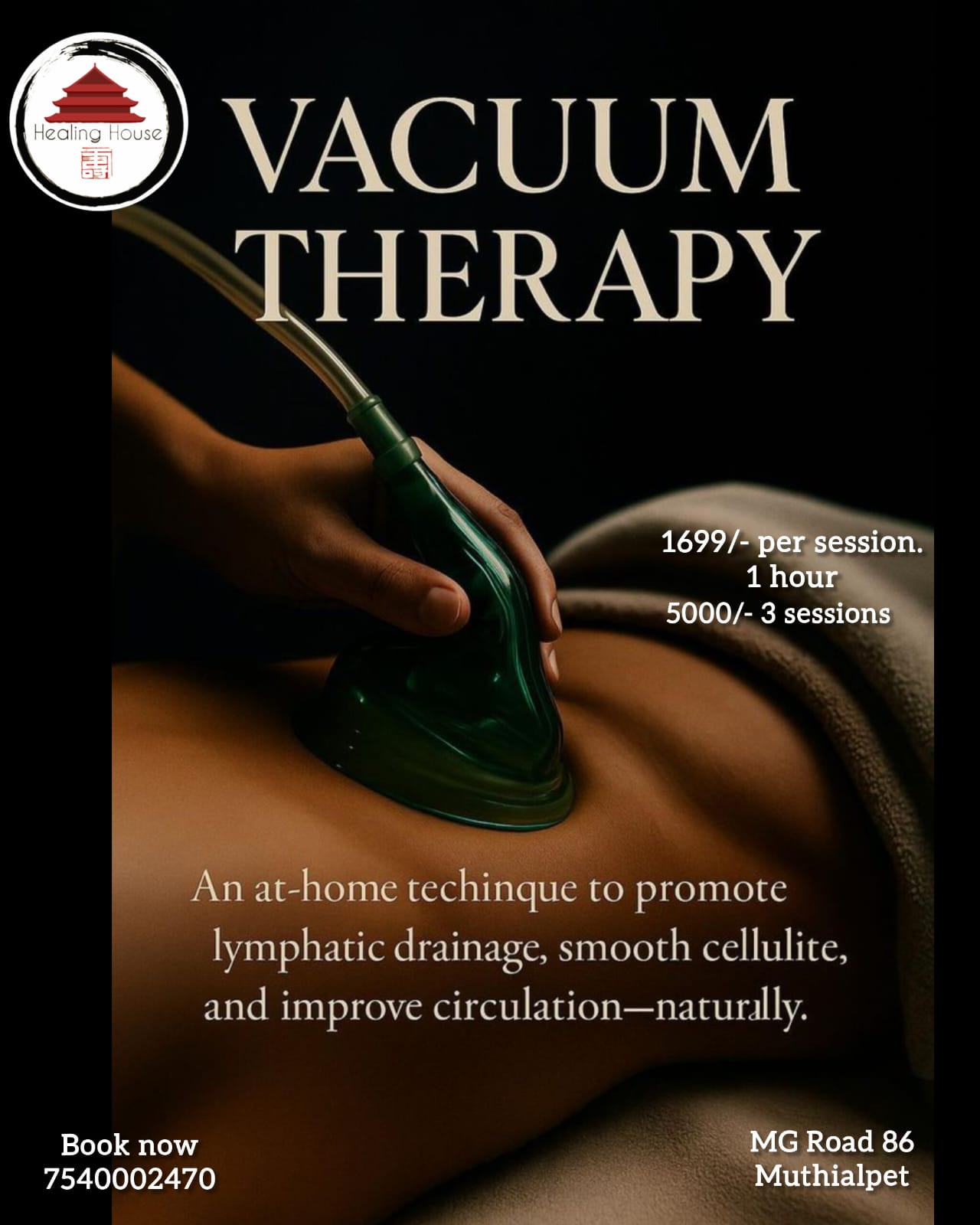 Vacuum Therapy (Sliding Cupping): Secure An Appointment by paying booking fee