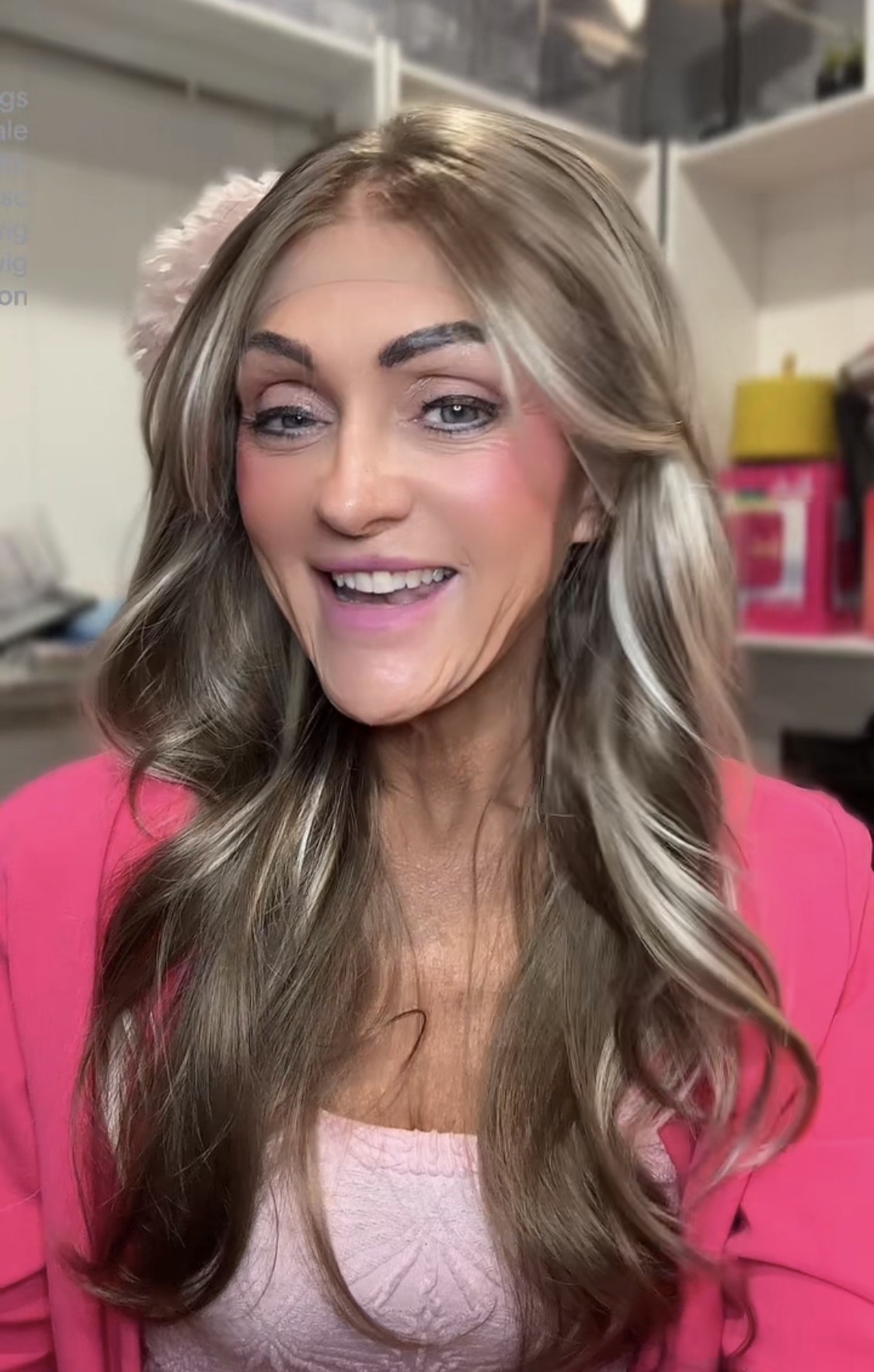 3/4/26 dropdown to select wig. Video Wig closet makeover - selling 