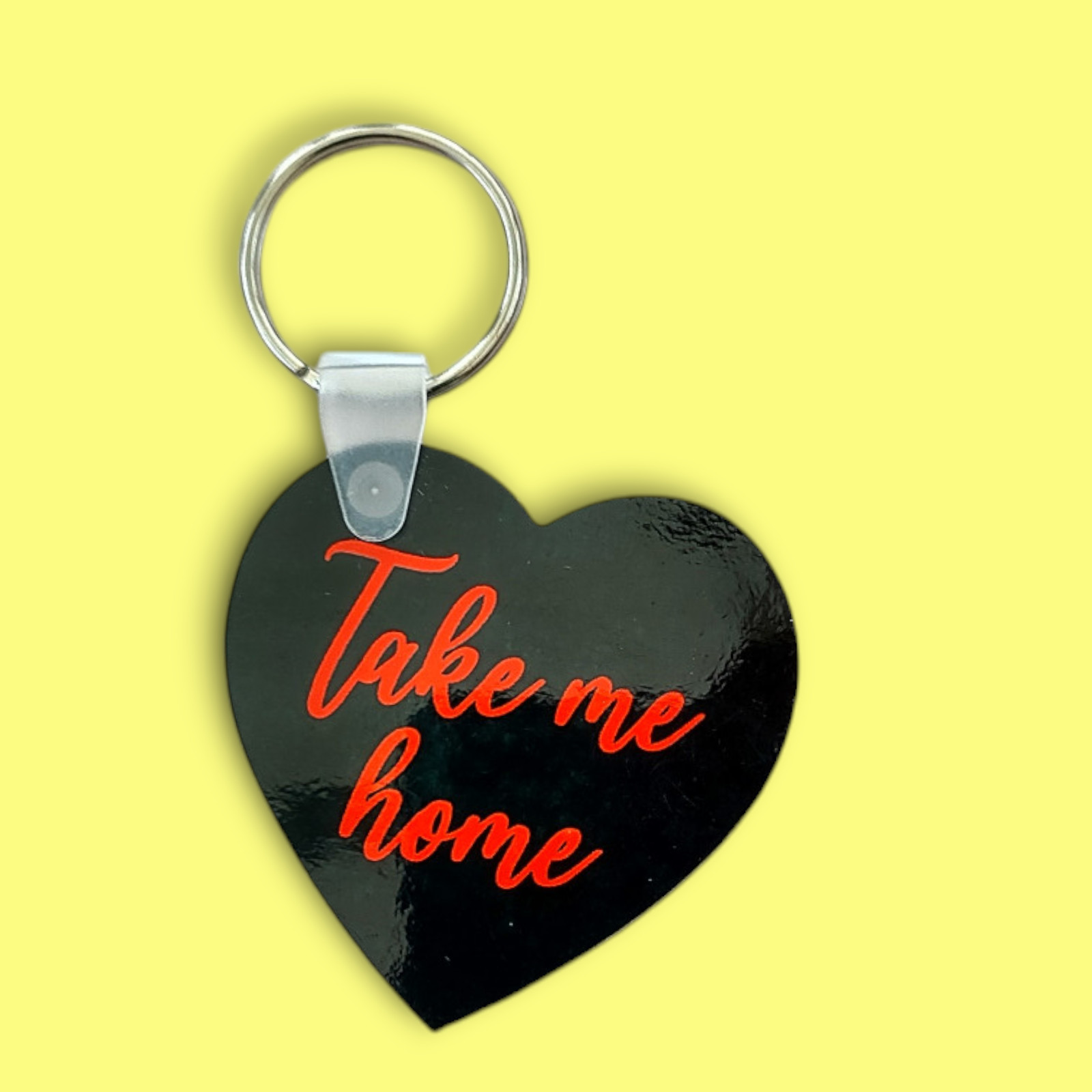 Heart shaped keyring - Take me home