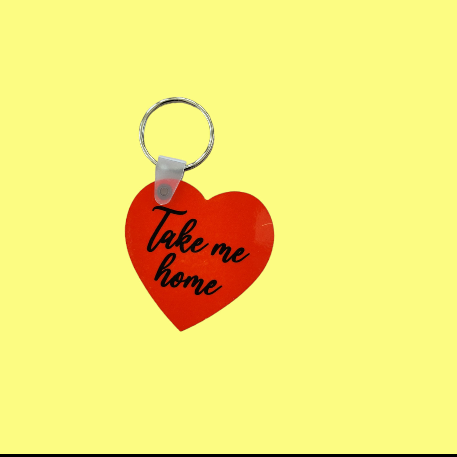 Heart shaped keyring - Take me home