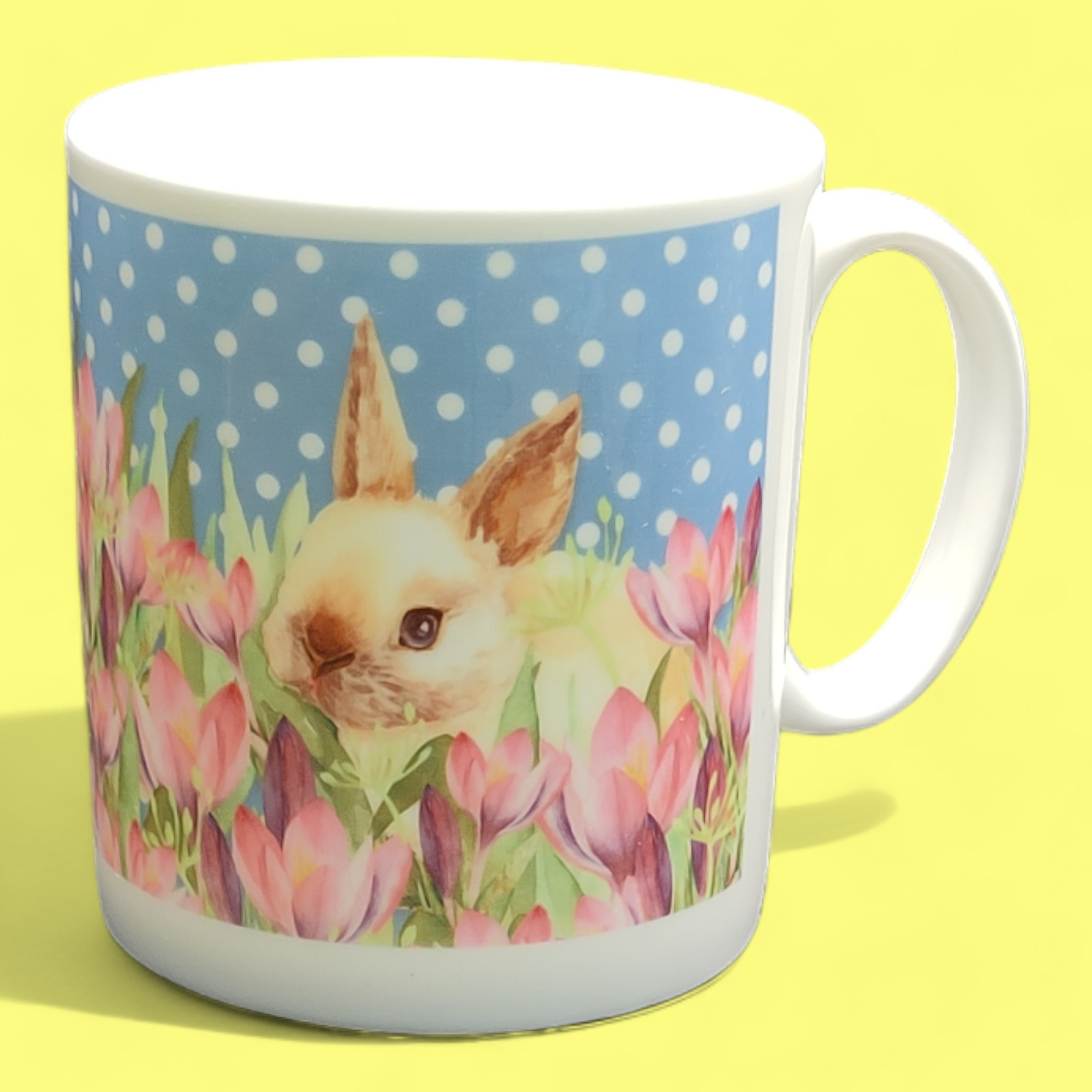 Mug - Bunny and tulips