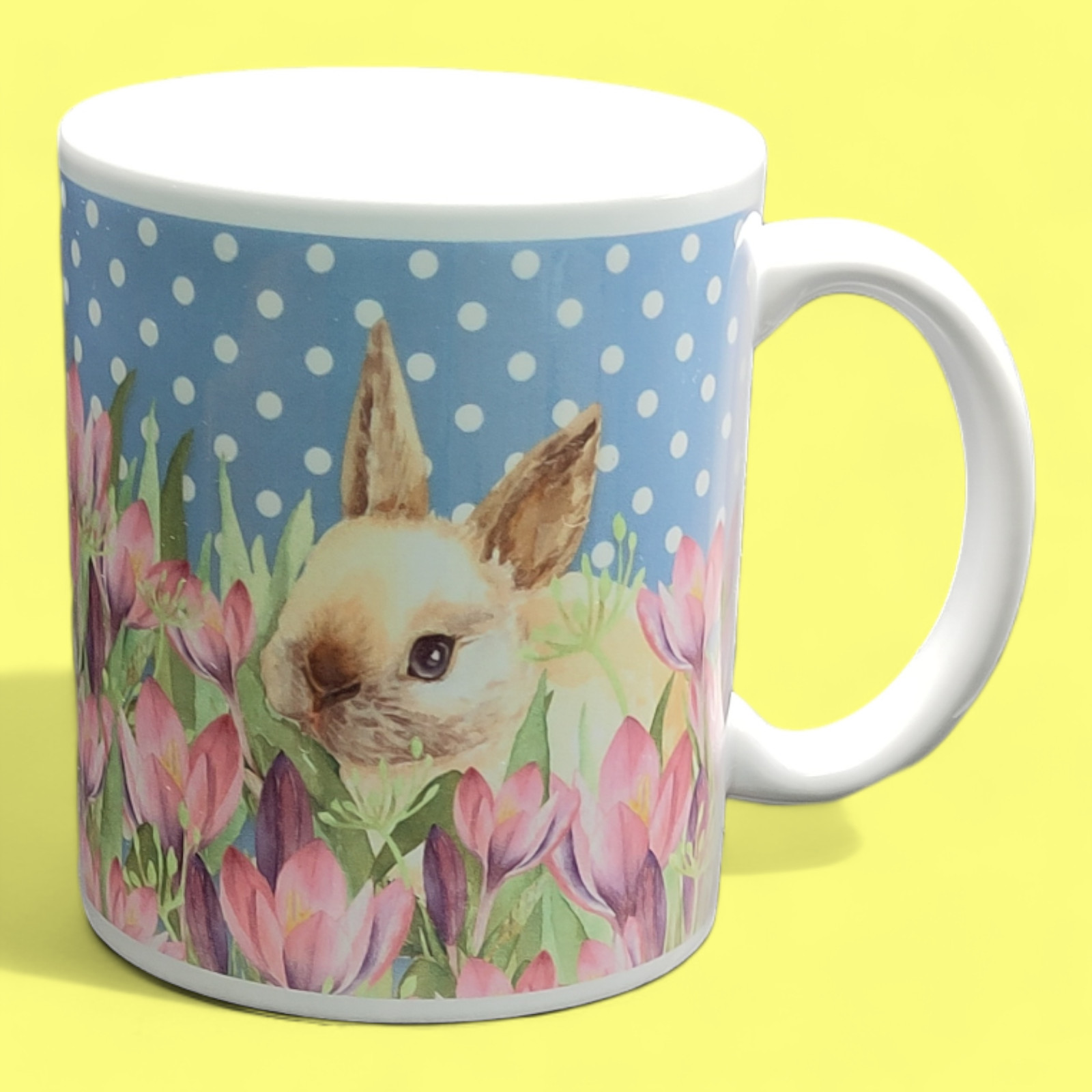 Mug - Bunny and tulips
