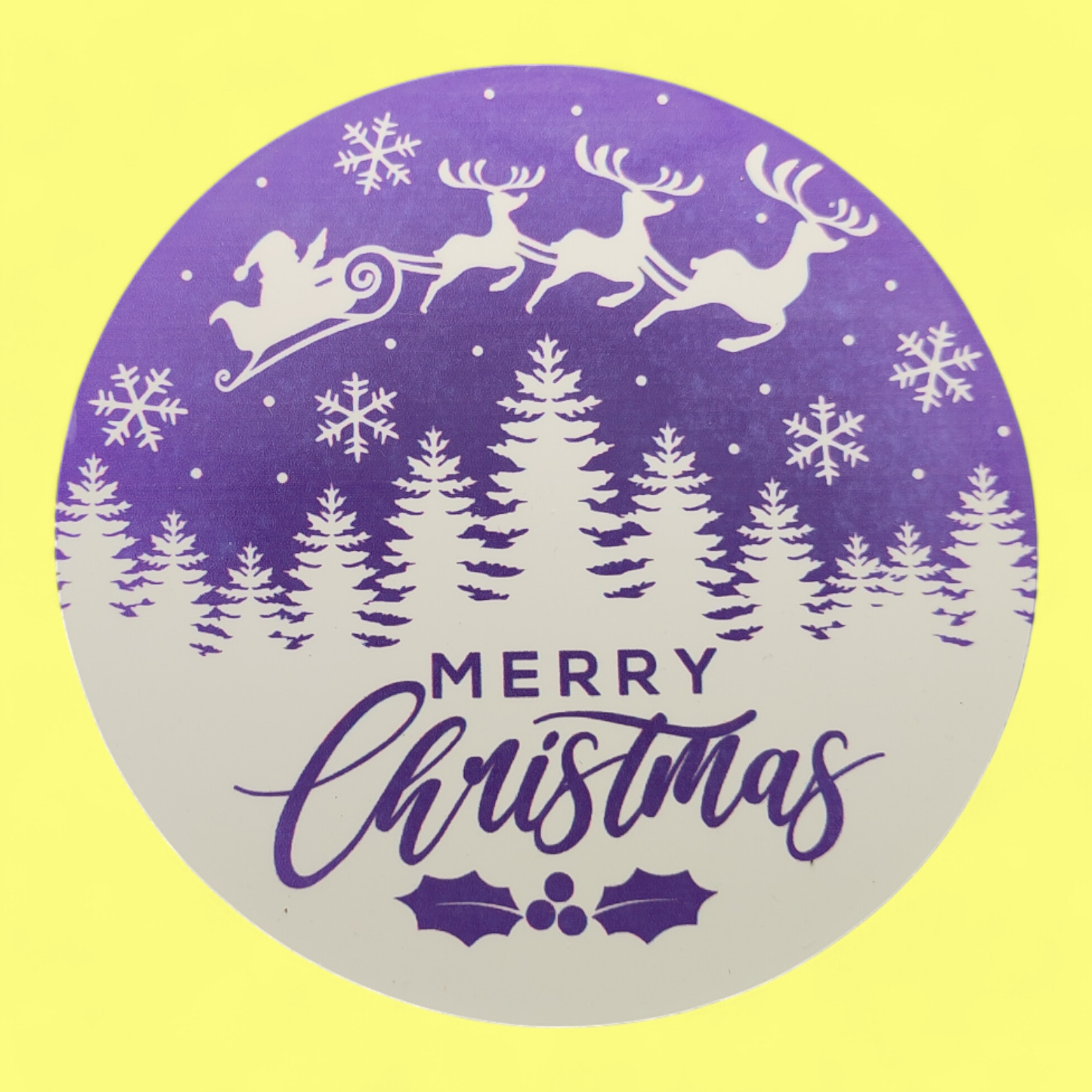 Round Cork Backed Coasters - Christmas Collection