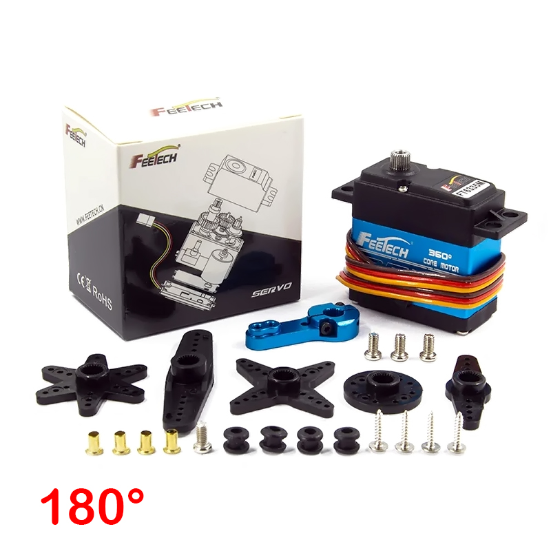 Servo Digital Feetech 180° Ft5330m 35kg 7.4v + accesorios