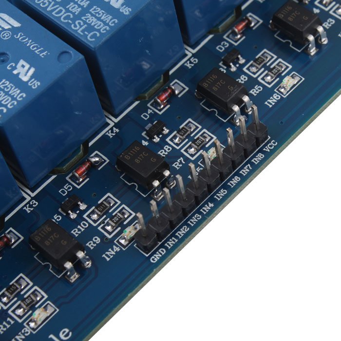 Módulo Relé Relay con Optoacoplador  de 8 Canales 5V