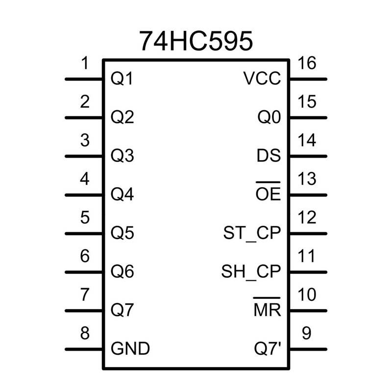 Circuito Integrado Ic 74hc595 Dip Shift Register Arduino 74595