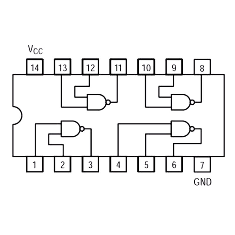 2 Circuitos Integrados Ic 74ls00 Sn74ls00n 7400 4 Nand 2 Inputs
