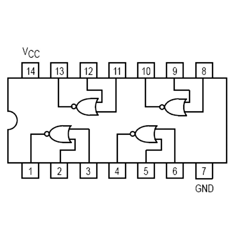 2 Circuitos Integrados Ic 74ls02 Sn74ls02n 7402 4 Nor 2 Inputs