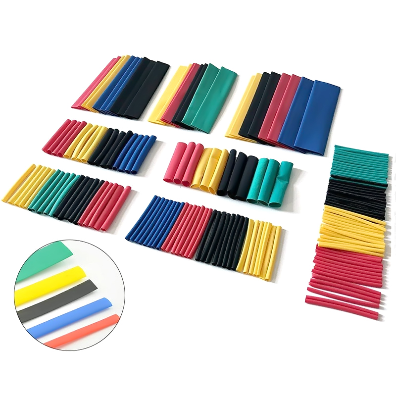 Pack de 164 piezas de espagueti termofungible varias medidas y colores