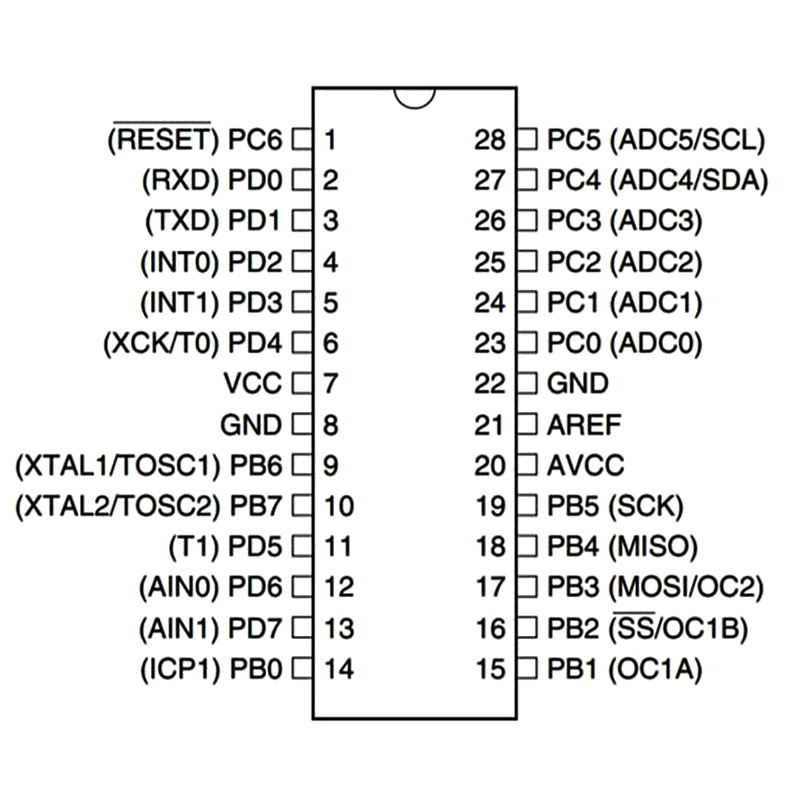 1 Circuito Integrado IC DIP ATMEGA8-PU 28 pines ATMEGA8 28 Pines Avr ATMEGA