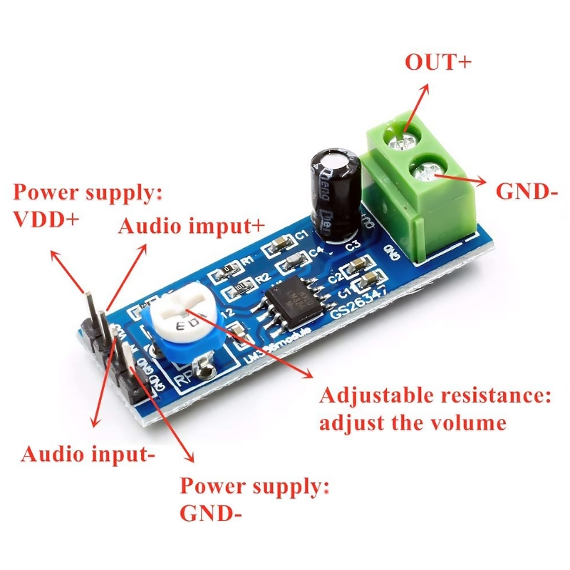 Módulo Amplificador Audio LM386 LM 386