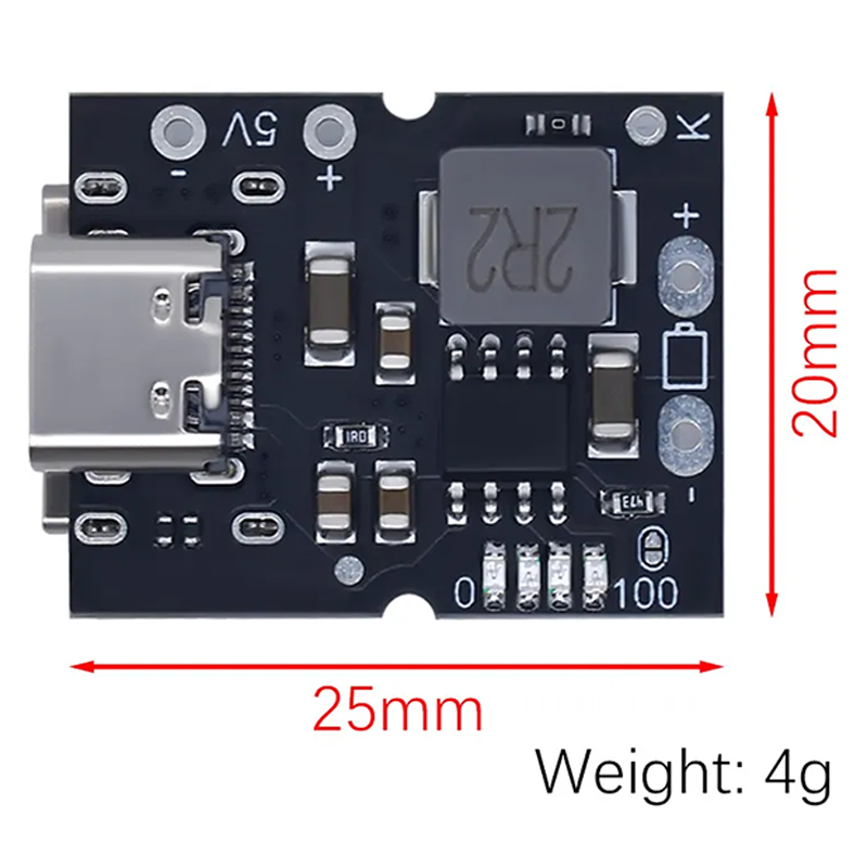 Módulo conversor Boost Step Up TypeC Usb 5V 2A
