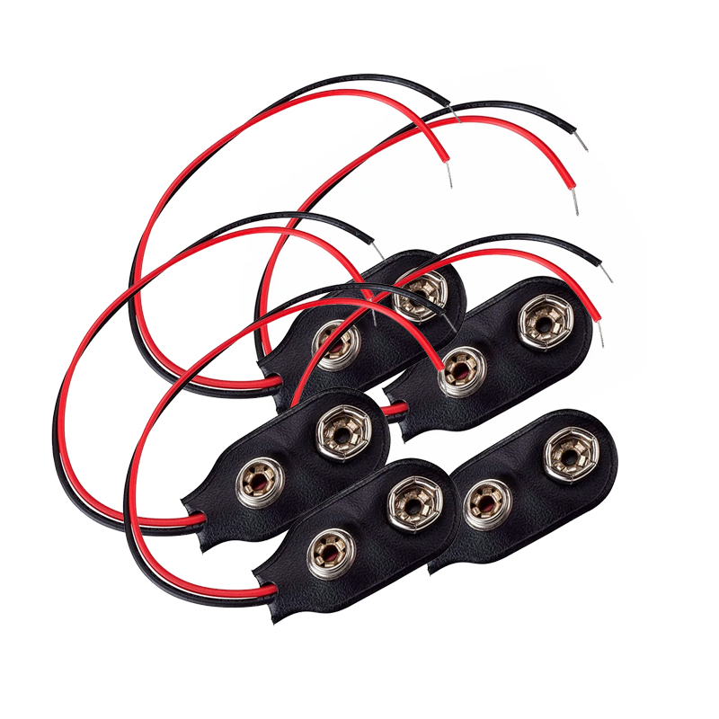 Pack x5 Broches conectores para batería de 9V