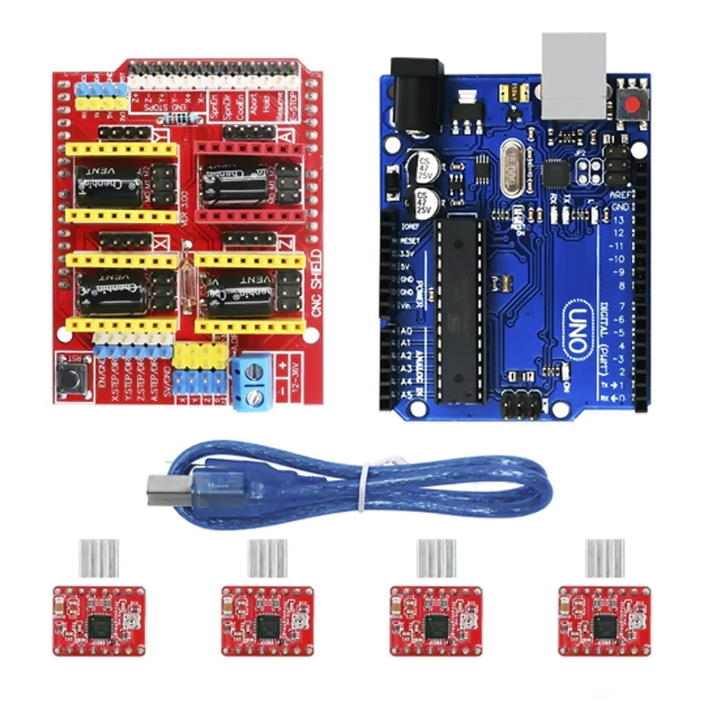 Kit Arduino Uno R3 CNC Shield A4988