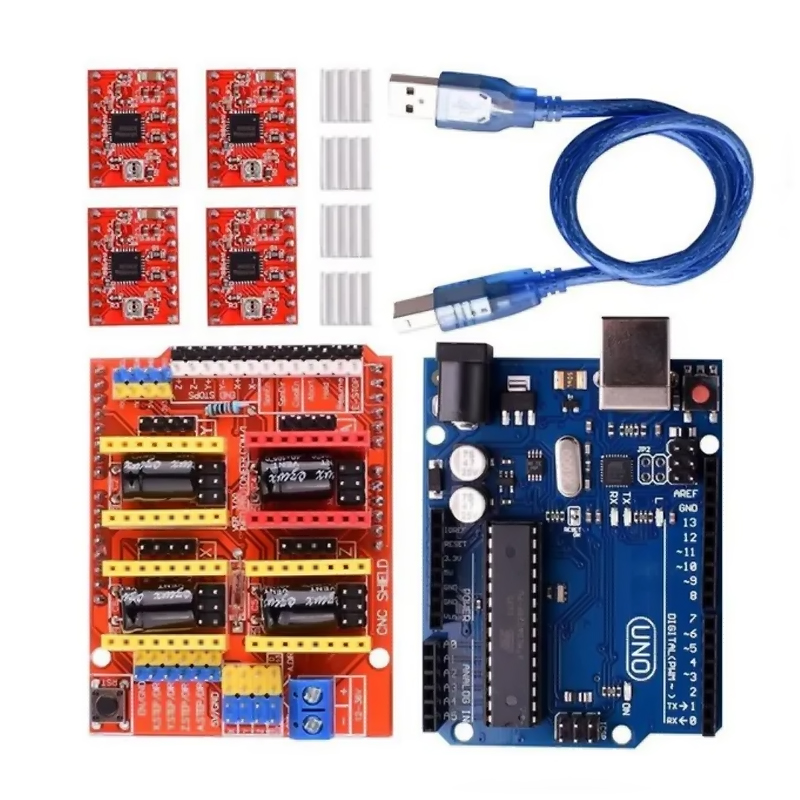 Kit Arduino Uno R3 CNC Shield A4988