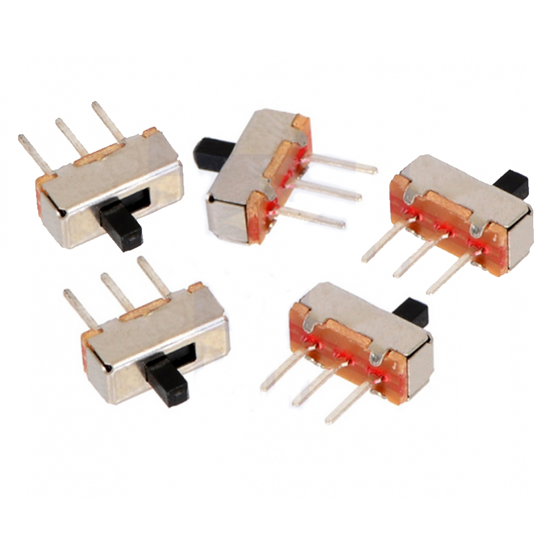 Pack x5 Interruptor deslizable pequeño 3 pines SS12D00G2 PCB PROTOBOARD