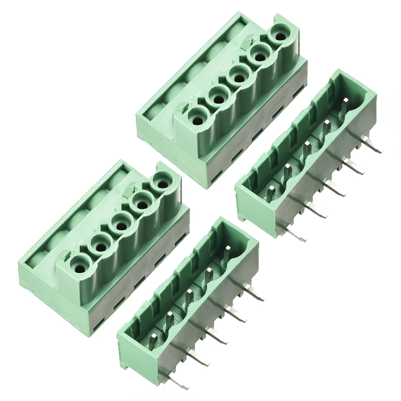 Pack x2 Terminales 90° KF-5P 5 Pines 300V 15A Terminal 