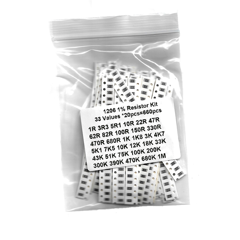 Pack x660 Resistencias Smd 1206 (33 valores)