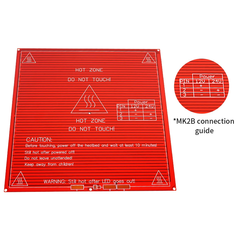 Cama Caliente HEAT BED PCB MK2 para impresora 3D