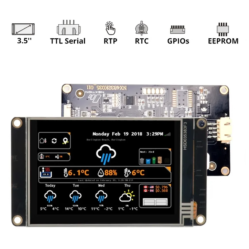 Pantalla Nextion Hmi 3.5" Resistiva i2c NX4832K035