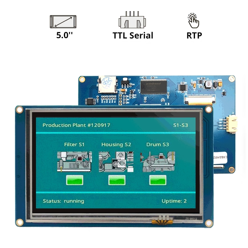 Pantalla Nextion Hmi 5.0" Resistiva i2c NX8048T050
