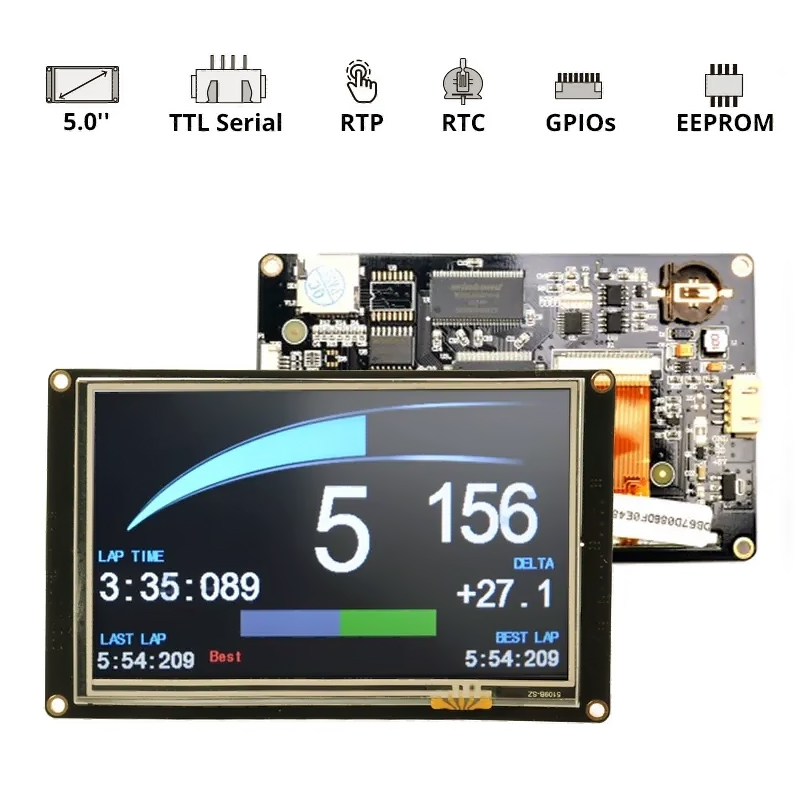 Pantalla Nextion Hmi 5.0" Resistiva i2c NX8048K050