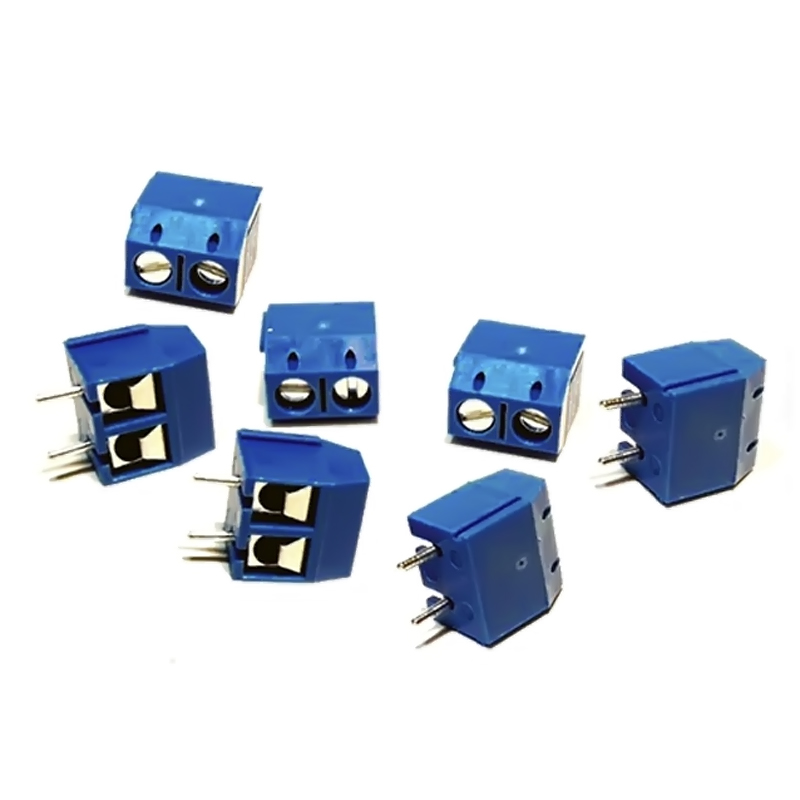 Pack x7 borneras 2 pines 2P azul 5.08mm 15A KF301-2P