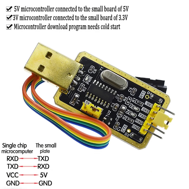 Módulo Conversor Adaptador Usb Ttl Ch340g 3.3v 5v Win10/11