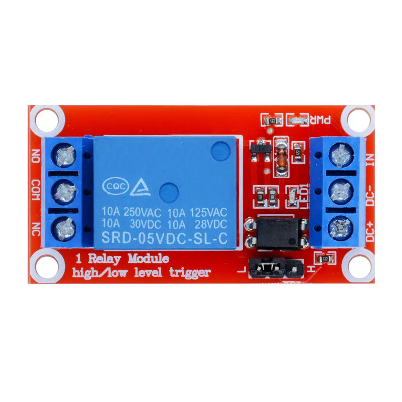 Modulo Relé 1 Canal 5v Activacion Configurable H/l (alto ó bajo) 1 ó 0