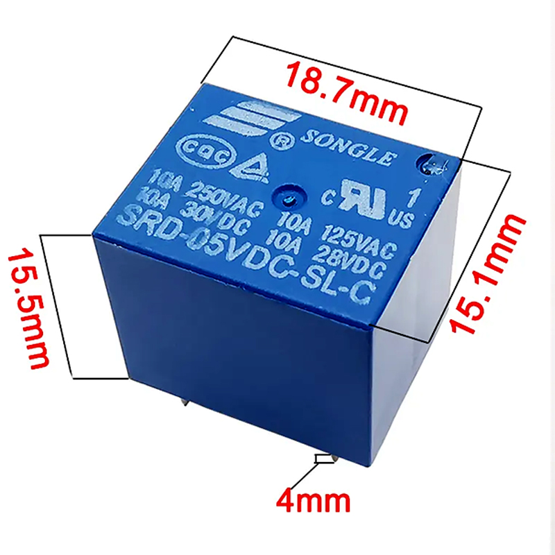 1 Par de Relés 5v 1 Canal Placa Pcb 110-220vac 10a  SRD-5VDC-SL-C SONGLE