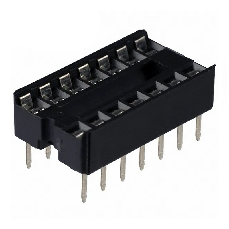 Pack x8 Zócalos Base DIP 14 Pines Circuito Integrado 14P