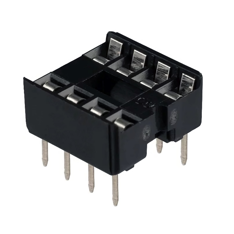 Pack x10 Zócalos Base DIP 8 Pines Circuito Integrado 8P