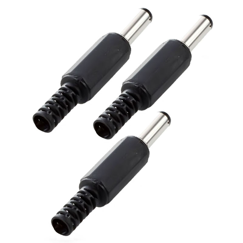 3 Plugs Male Macho Power Conector 2,1x5,5mm Plug