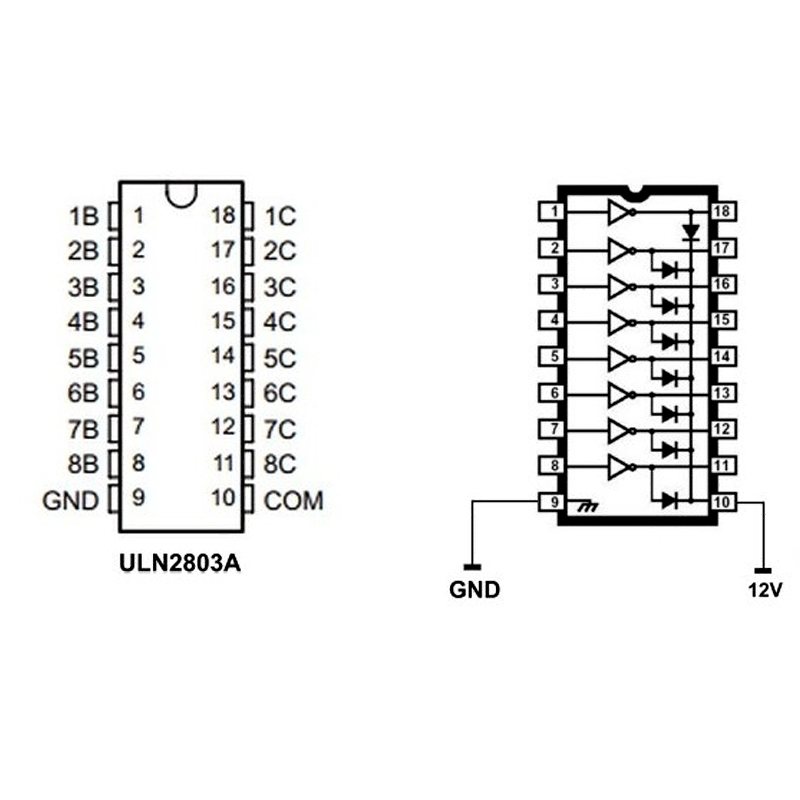 1 Par IC DIP ULN28003 ULN2803APG Darlington