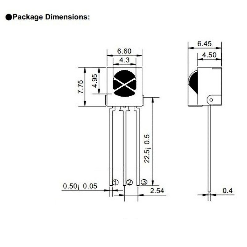1 Pack x4 Sensor Receptor Infrarrojo IR VS1838B
