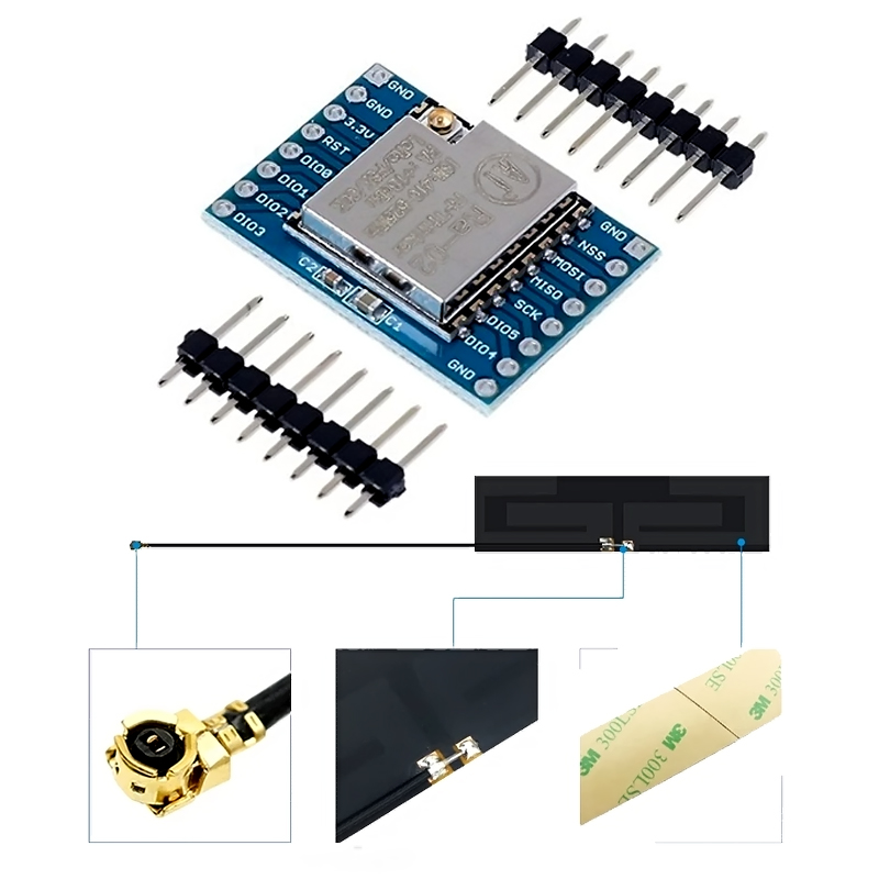Módulo Lora Sx1278 Ra-02 Ra02 433mhz con antena