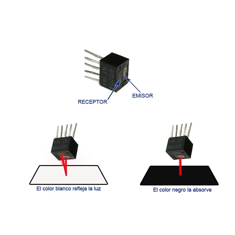 1 Sensor Infrarrojo Reflectivo QRD1114 Seguidor de línea
